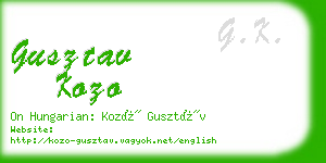 gusztav kozo business card